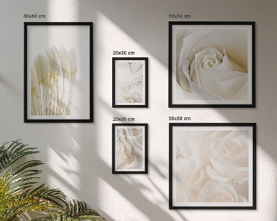 Lot de tableaux encadrés Accents de marbre rose blanc