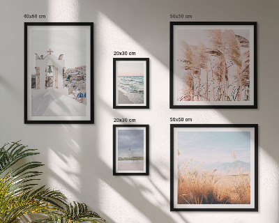 Lot de tableaux encadrés Paysages balnéaires élégants