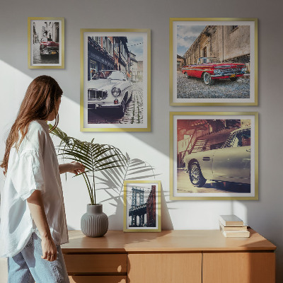 Ensemble de 5 tableaux Des classiques élégants en ville