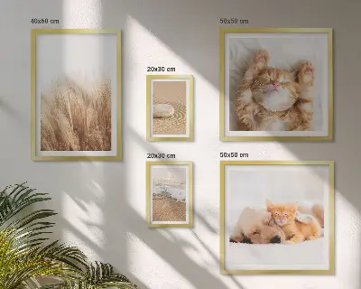 Tableau de décoration murale animaux mignons dans un paysage