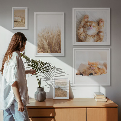 Tableau de décoration murale Animaux mignons paysages