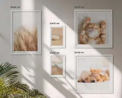 Tableau de décoration murale animaux mignons dans un paysage
