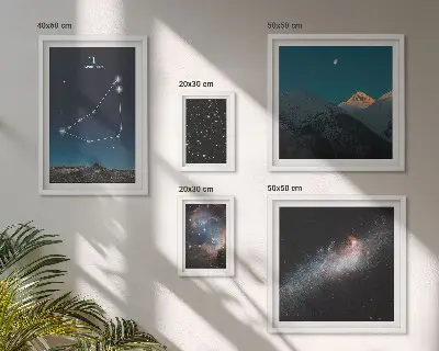 Tableau de décoration murale représentant des constellations de paysages cosmiques