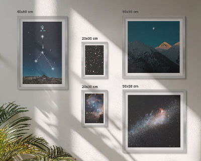 Ensemble de 5 tableaux Motifs cosmiques du ciel nocturne