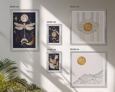 Lot de tableaux encadrés Motifs d'insectes spatiaux stylés