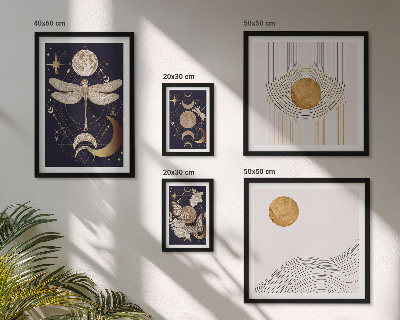 Lot de tableaux encadrés Motifs d'insectes spatiaux stylés