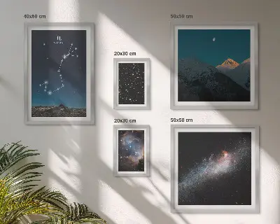 Tableau de décoration murale paysages cosmiques nocturnes