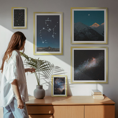 Lot de tableaux encadrés Paysages cosmiques de la galaxie