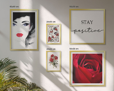 Ensemble de 5 tableaux Portraits de femmes, fleurs, vintage