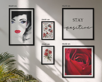 Ensemble de 5 tableaux Portraits de femmes, fleurs, vintage