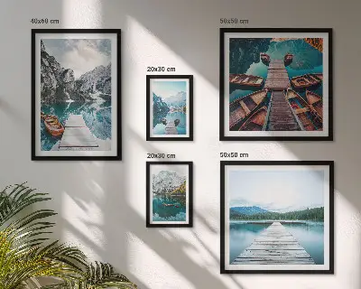 Tableau de décoration murale paysages de montagne avec sentiers d'eau