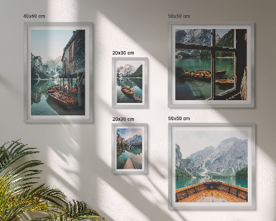 Lot de tableaux encadrés Lacs, paysages de montagne, paix
