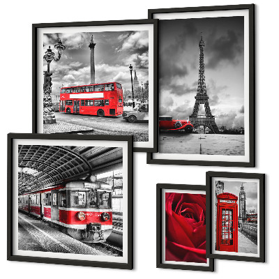 Tableau de décoration murale Icônes architecturales et véhicules