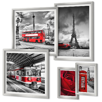 Tableau de décoration murale Icônes architecturales et véhicules