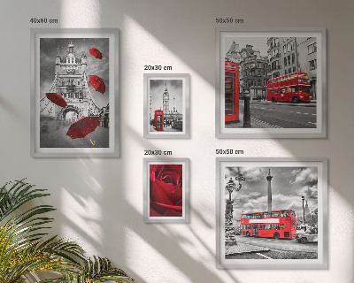 Tableau de décoration murale Motifs londoniens avec accents rouges