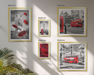 Tableau de décoration murale Motifs londoniens avec accents rouges