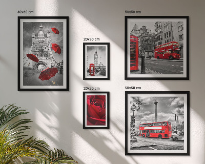 Tableau de décoration murale Motifs londoniens avec accents rouges