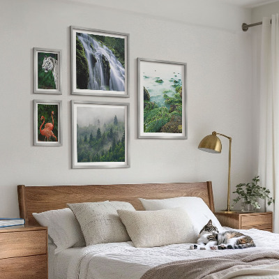 Lot de tableaux encadrés Nature animaux sauvages paysages