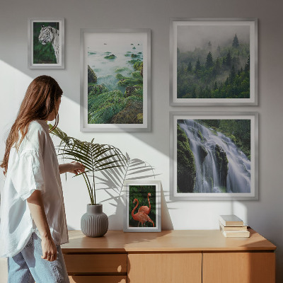 Lot de tableaux encadrés Nature animaux sauvages paysages