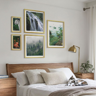 Lot de tableaux encadrés Nature animaux sauvages paysages