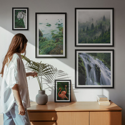 Lot de tableaux encadrés Nature animaux sauvages paysages