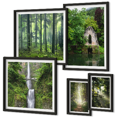 Tableau de décoration murale Forêts vertes cascades nature