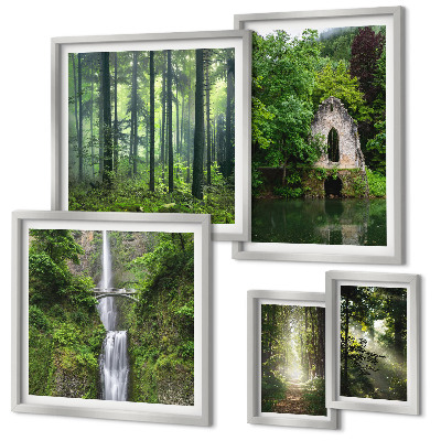 Tableau de décoration murale Forêts vertes cascades nature