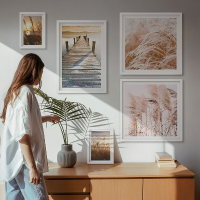 Lot de tableaux encadrés Des vues paisibles sur la nature