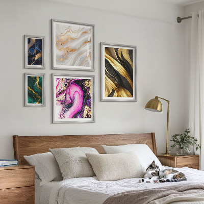 Ensemble de 5 tableaux Motifs modernes abstraits