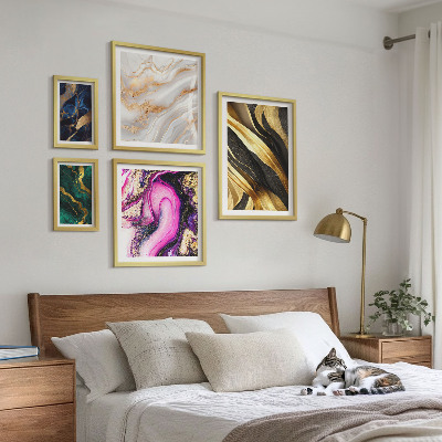 Ensemble de 5 tableaux Motifs modernes abstraits
