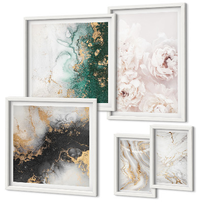 Tableau de décoration murale Accents floraux élégance abstraite