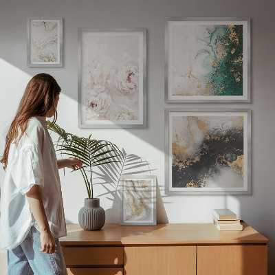 Tableau de décoration murale Accents floraux élégance abstraite
