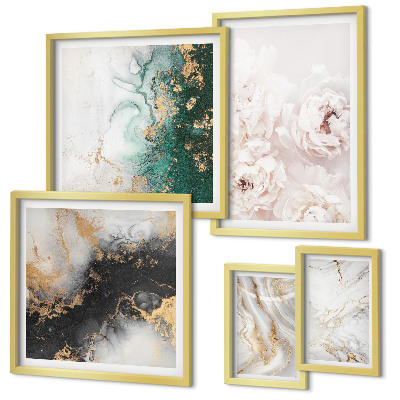Tableau de décoration murale Accents floraux élégance abstraite