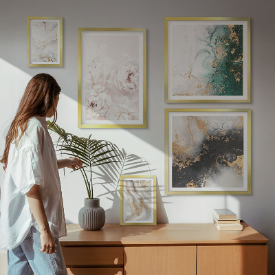 Tableau de décoration murale Accents floraux élégance abstraite