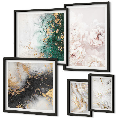Tableau de décoration murale Accents floraux élégance abstraite