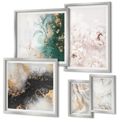 Tableau de décoration murale Accents floraux élégance abstraite