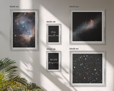 Lot de tableaux encadrés Inspirations cosmiques et motivation