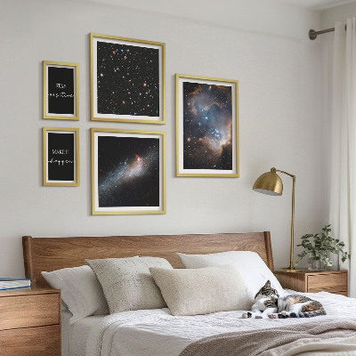 Lot de tableaux encadrés Inspirations cosmiques et motivation