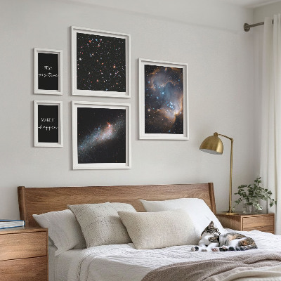 Lot de tableaux encadrés Inspirations cosmiques et motivation