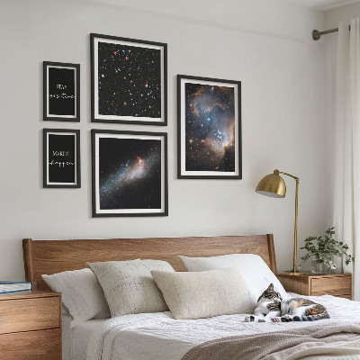 Lot de tableaux encadrés Inspirations cosmiques et motivation