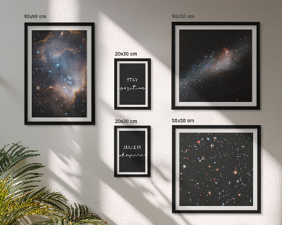 Lot de tableaux encadrés Inspirations cosmiques et motivation