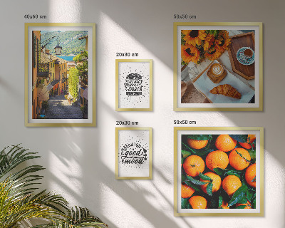 Ensemble de 5 tableaux Vue sur la rue depuis un café