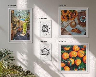 Ensemble de 5 tableaux Vue sur la rue depuis un café