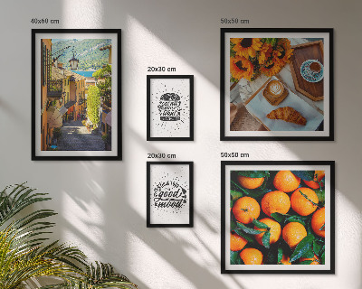 Ensemble de 5 tableaux Vue sur la rue depuis un café