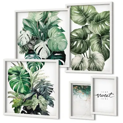 Tableau de décoration murale aux motifs végétaux modernes