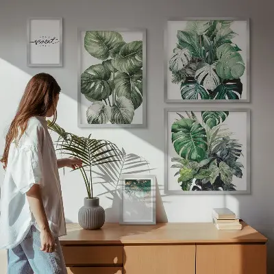 Tableau de décoration murale aux motifs végétaux modernes