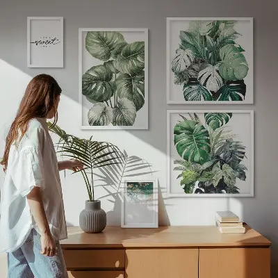 Tableau de décoration murale aux motifs végétaux modernes