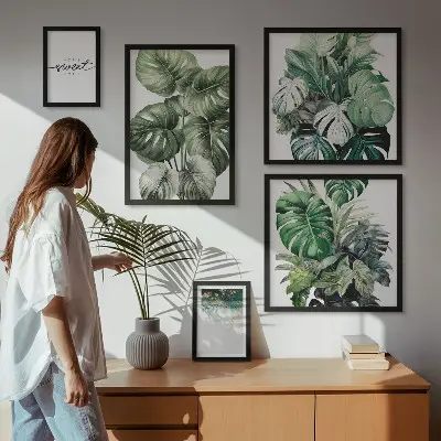 Tableau de décoration murale aux motifs végétaux modernes