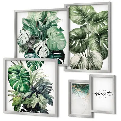 Tableau de décoration murale aux motifs végétaux modernes