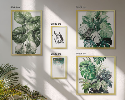 Ensemble de 5 tableaux Citations abstraites sur les plantes